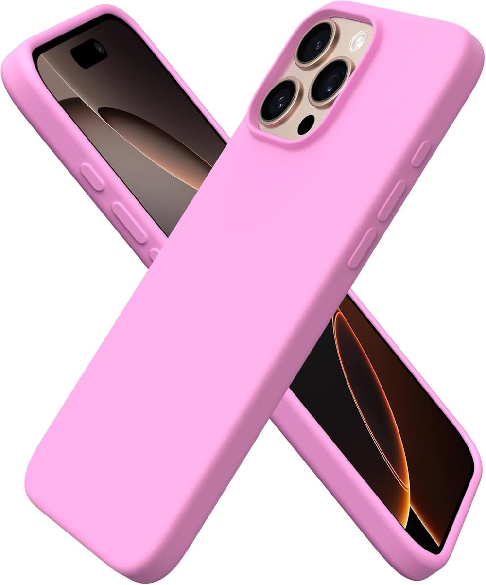 Pink ORNARTO iPhone 16 Pro Max Silicone Cases